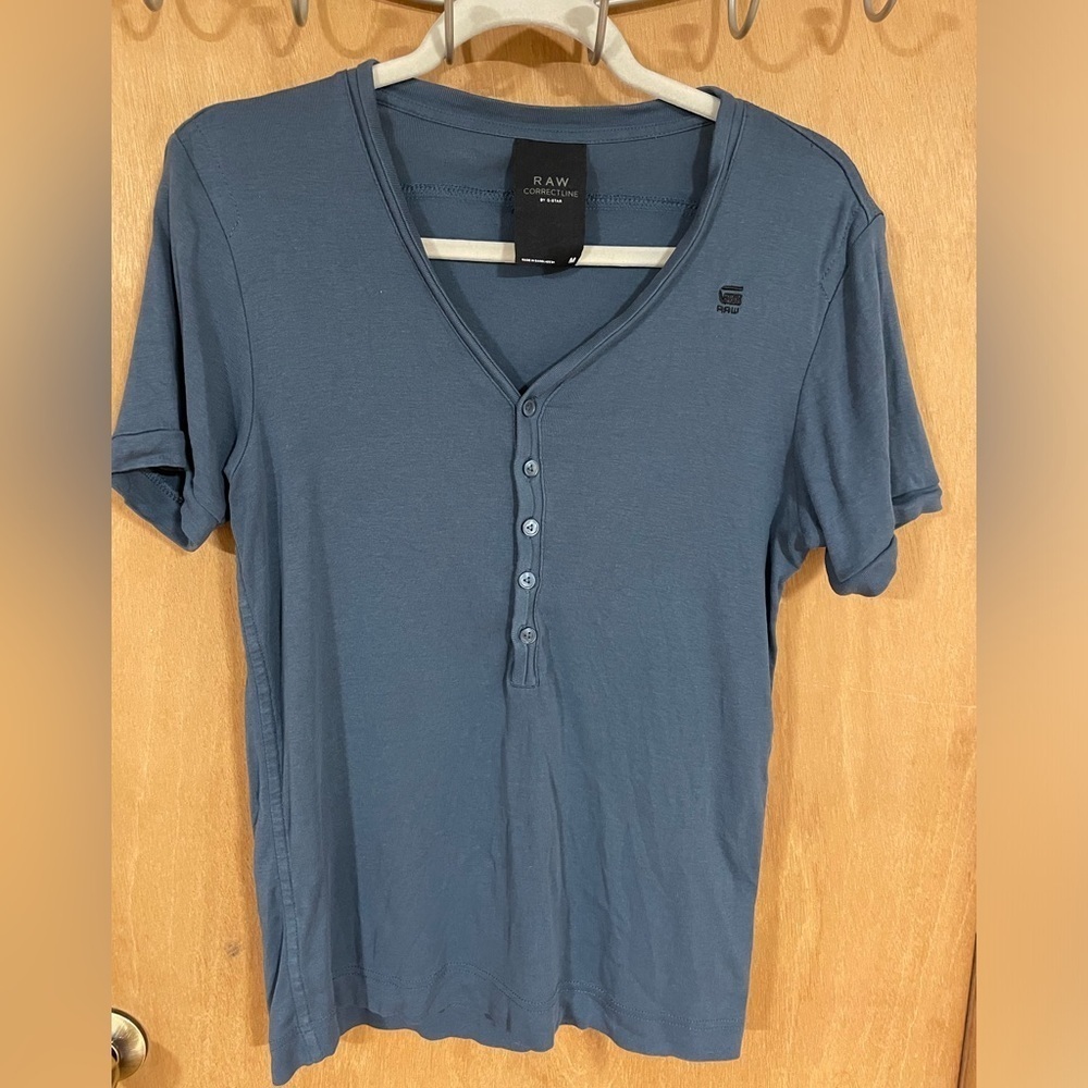 #135- G STAR RAW- short sleeve Henley